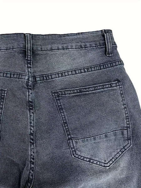 European and American Stretch Ripped Skinny Jeans