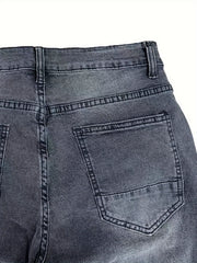 European and American Stretch Ripped Skinny Jeans