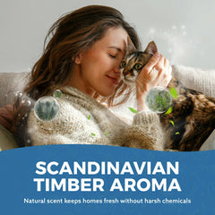 30L Premium Cat Litter - Ultra Absorbent Wood Pellets, Natural Fresh Scent - Soft Bedding for Comfort, Odour Control - Made from Virgin Wood - Scandinavian Timber Aroma