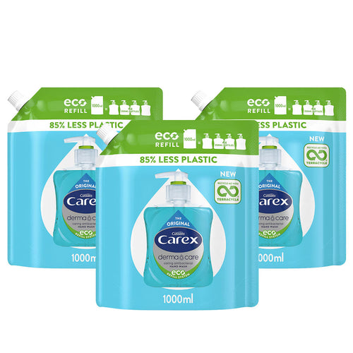 Carex Antibacterial Liquid Hand Soap Refill, 3 X 1L