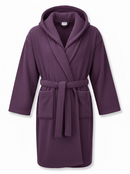 Luxury 100% Cotton Hooded Bathrobe | Soft Terry Towel Material Premium | One Size That Fits All Absorbent & Comfortable Robe for Men & Women Robe for Bathroom, Spa & Home