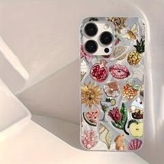 Phone Case: This Is a Stylish And Unique Shell-Themed Phone Case with a Planet Flower Design, Offering Full Coverage And Shock Protection. Its Minimalist Design for iPhone 17 Promax/Pro/ Air, 16 Plus, 15, 14 Pro Max, 13, 12, 11 and Galaxy.Gift