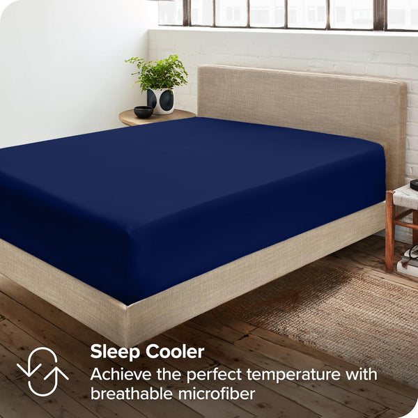 40cm Extra Deep Fitted Sheet, All seasons Bedding Ultra Soft Breathable Microfiber Bedding, Wrinkle-Free, Machine Washable, Hotel Quality All Sizes Available