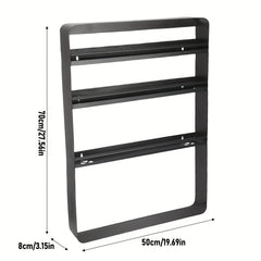1 Model 2/3/4-Tier Heavy-Duty Carbon Steel Wall Shelf - Space-Saving Adhesive/Screw-Mountable (No Drilling) Multi-Purpose Storage Rack for Kitchen & Bathroom - Heavy Duty Shelving Unit, Easy Assembly, for renter-Friendly, Black/White Options, Utility