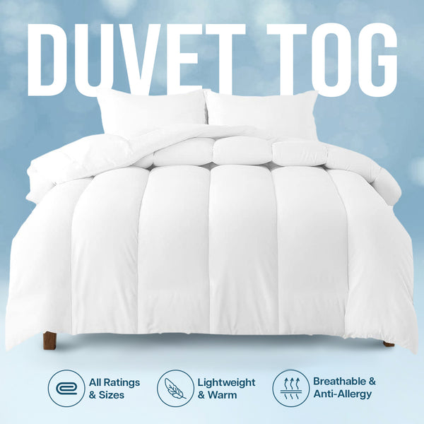 All Seasons Duvet – UK Made Corvin Material, Lightweight & Breathable Comforter, Ultra-Soft, 2.5, 4.5, 7.5, 10.5, 13.5, 15, 15 Tog, All Sizes Available