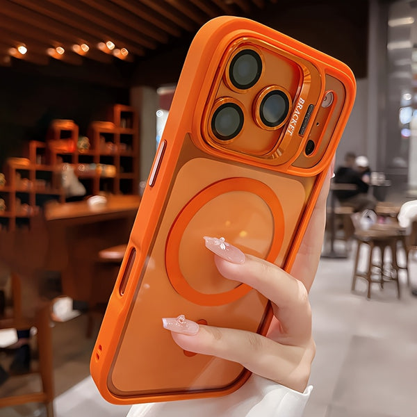 Phone Case - 2pcs (1pc Phone Case And 1pc Camera Lens Protector) Luxury Magnetic Shockproof Phone Case Compatible with Iphone 17, 16, 15, 14, 13, 12, 11 Pro Max Plus Air 16E, Featuring a Lens Holder And Glass Lens Protector