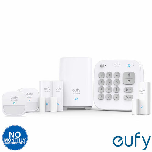 Eufy 7 Piece Alarm Bundle with Homebase 2 Local Device Storage - No Monthly Fees