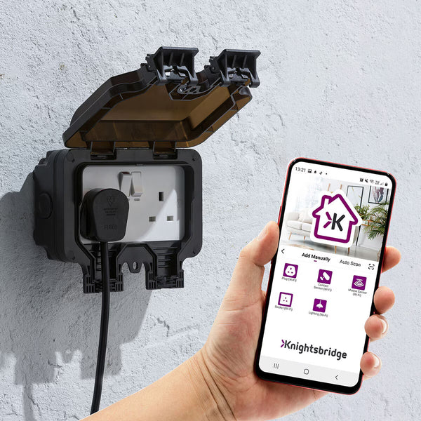 Knightsbridge Smart Outdoor Socket - 2 Pack