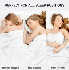 Hotel Quality Sleeping Pillows UK Made – Soft Medium Support, Breathable Bounce-Back Design with Premium Hollow Fibre Filling for Comfortable All-Season Sleep