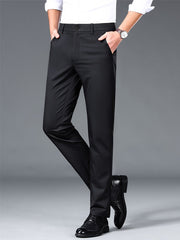 2 Men'S Professional Business Suit Pants, Elastic, Wrinkle-Resistant, Non-Ironing, Formal Pants, Casual Trousers, Loose And Versatile Casual Straight-Leg Suit Pants for Office Workers