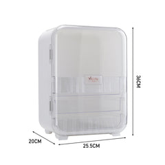 Multi-Function Make Up Case with Transparent Drawers, Plastic Jewelry Box, White Drawer-style Storage Box for Office, Bathroom, Dressing Table, Bedroom, Living Room, Desk, 25.5*20*36cm