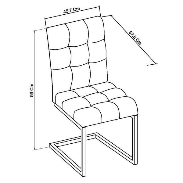 Bentley Designs Tivoli Navy Velvet Cantilever Dining Chair, 2 Pack