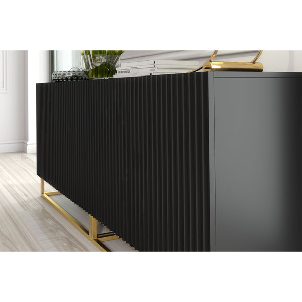 Ripple Duo 200cm Modern Sideboard with Fluted Doors and Storage