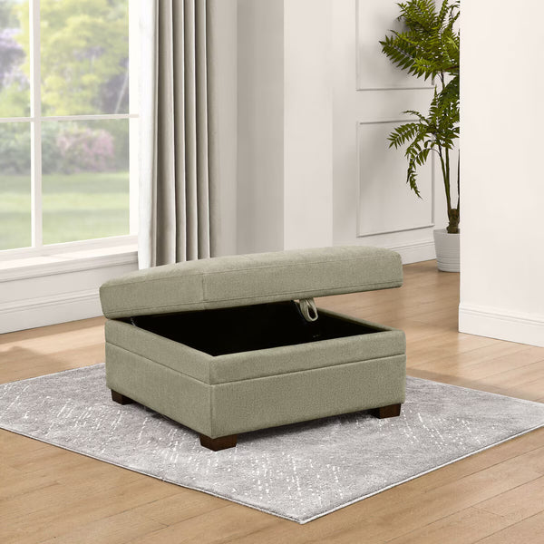 Thomasville Tisdale Beige Fabric Storage Ottoman