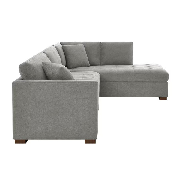 Thomasville Miles Grey Fabric Corner Sofa with Power Footrests, Right Hand Facing
