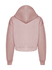 AWDis Ladies Cropped Zoodie Soft Comfortable Cotton Faced Fabric Brushed Back Fleece Drop Shoulder Design Relaxed Fit Long Sleeve Zip Up Hoodie Hooded Top Casual Everyday Wear Layering Street Style Lounging Travel Outfits Versatile Cropped Hoodie for Wome