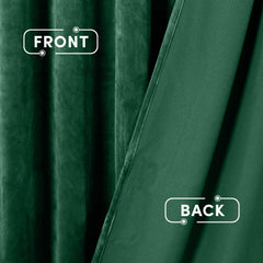 2pc Luxury Velvet Curtain Panels with Free Matching Velvet Cushion Cover – Thermal Insulated Grommet Top Drapes, Energy Saving Curtain Panels for Bedroom & Living Room Home Decor, Perfect Holiday Gift