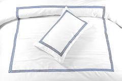 Embroided Baratta Stitch Duvet Cover Set with Matching Pillowcases - Ultra-soft Brushed Microfibre – Chic & Modern Design – Easy Care & Machine Washable