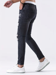 European and American Stretch Ripped Skinny Jeans