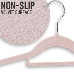 Velvet Hangers 30 Pack - Non-Slip Clothes Hangers with Tie Bar & 360° Hook - Durable & Sturdy, Space-Saving Wardrobe Organisers for Suits, Jackets & Clothes