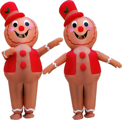 Christmas Gingerbread Man Inflatable Costume Christmas Party Blow-Up Costume Party Costume for Adult//Christmas Parade(Gingerbread Man)
