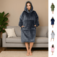 ELAFY - Casual Oversized Hoodie – Plain Pullover Sweatshirt for Everyday Wear, Soft Fabric with Pocket and Hood