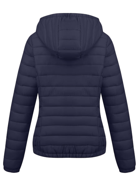 Women's Autumn/Winter Fashion Simple Versatile Lightweight Commuter Hooded Padded Coat with Pockets