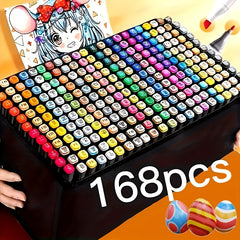168/120/262/80 Color Double-ended Art Markers, Bright Colors, Smooth Blending, Very Suitable for Sketching, Illustration, Comics, Painting And Design Creation, Suitable for Professional Art Purposes And Art Projects, Art Tools, High-quality Markers