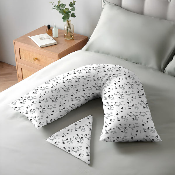 Printed V Pillow Cases Covers Easy Care Head Back Neck Maternity Support74x34cm
