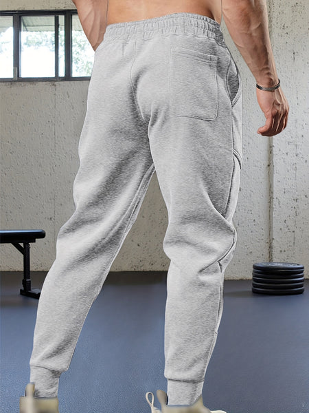 Two-Piece Set Autumn/Winter -Lined Thickened Men's Casual Sports Long Pants Outdoor Hiking Fitness Joggers American Training Basketball Sweatpants