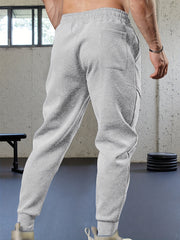 Two-Piece Set Autumn/Winter -Lined Thickened Men's Casual Sports Long Pants Outdoor Hiking Fitness Joggers American Training Basketball Sweatpants