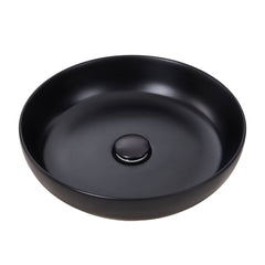 Black/Pink Round Washbasin, 400*400*110MM, includes drain assembly, elegant and stylish home decor washbasin, easy to clean, suitable for bathrooms, hotel restrooms, and balconies.