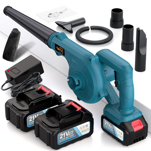 Cordless Blade Blower, Powerful Electric Blower, with Battery And Charger, Portable Brushless Design, Suitable for Lawn, Yard, Road And Car Cleaning, Portable Blade Blower