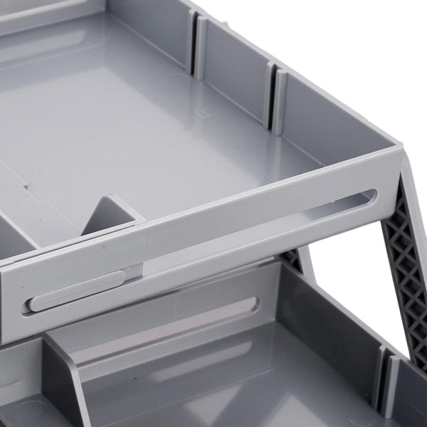 Dining Set Drawer Organizer Box, Collapsible Drawer Organizer 3 Tiers 3 Tray Folding Portable Expandable Desk Organizer Trays for Office Supplies Kitchen Gadgets Utensils Jewelry Makeup