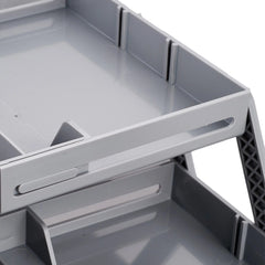 Dining Set Drawer Organizer Box, Collapsible Drawer Organizer 3 Tiers 3 Tray Folding Portable Expandable Desk Organizer Trays for Office Supplies Kitchen Gadgets Utensils Jewelry Makeup
