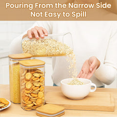 Glass Storage Jars with Lids Airtight Spaghetti Pasta Storage Container Kitchen Containers Clear Food Storage containers for Spaghetti Pasta Oats Cereal Rice