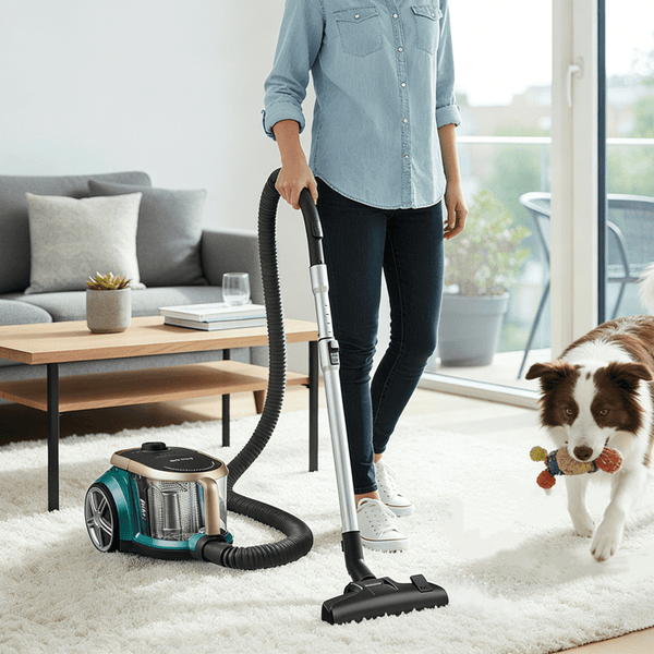 Midea Eureka Apollo Bagless Canister Vacuum Cleaner, Lightweight Cylinder Vacuum Cleaner with 800W Motor & Single Cyclone System, 2.2L Dust Container, Suitable for Carpets, Hard Floors & Pet Hair Cleanup, Green