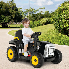 12V Kids Ride on Tractor with Trailer Music and LED Lights