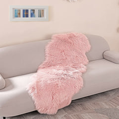 Soft Faux Australian Wool Decorative Pad (60x180cm) – Multifunctional Soft Plush Sofa Cushion, Bay Window Mat & Irregular Rug for Warm Indoor Spaces
