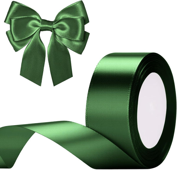 G2PLUS White Stain Ribbons - 22M Thick Fabric Gift Wrap Ribbons for Crafting, Wedding & Valentine'S Day Decoration