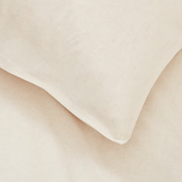 Panda Bamboo & French Linen Natural Duvet Cover Set in 3 Sizes