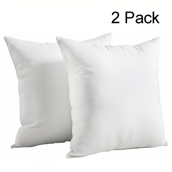 2/4/6 Pack Super Soft White Square Pillow Cores with Zip Closure - Fluffy Cushion Inserts 45x45cm (18x18in) for Sofa, Bed, Car & Home Decor - Decorative Sofa Cushions, Car Pads, Bed Fillers - All-Season Use, Hand Wash Only, Contemporary Style