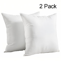 2/4/6 Pack Super Soft White Square Pillow Cores with Zip Closure - Fluffy Cushion Inserts 45x45cm (18x18in) for Sofa, Bed, Car & Home Decor - Decorative Sofa Cushions, Car Pads, Bed Fillers - All-Season Use, Hand Wash Only, Contemporary Style