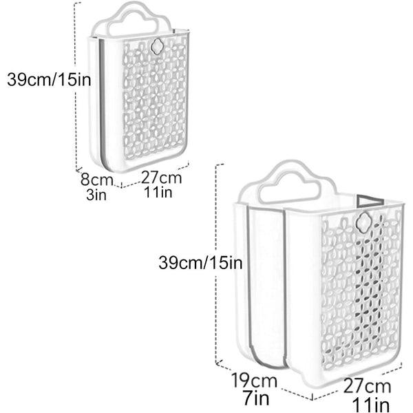 Collapsible Laundry Basket, for Laundry Storage Basket with Handles Wall Laundry Hamper, Versatile Dirty Clothes Storage Bin for Clothes, Towel, Blanke