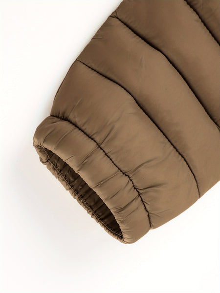 Women's Autumn/Winter Simple Lightweight Hooded Commuter Padded Coat with Pockets