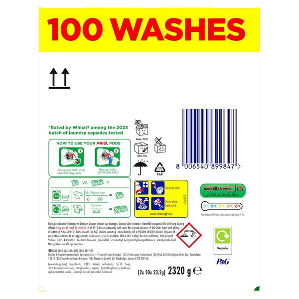 Ariel Platinum Plus Extra Stain Removal Pods, 120 Pods