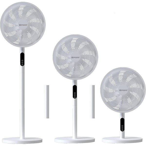 EPISENT 3-in-1 16 Inch Pedestal & Desk Fan with Remote Control – Adjustable Height 65-125cm, 3 Speed Settings, 9H Timer, Oscillating Cooling Fan for Home, Office & Bedroom