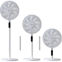 EPISENT 3-in-1 16 Inch Pedestal & Desk Fan with Remote Control – Adjustable Height 65-125cm, 3 Speed Settings, 9H Timer, Oscillating Cooling Fan for Home, Office & Bedroom