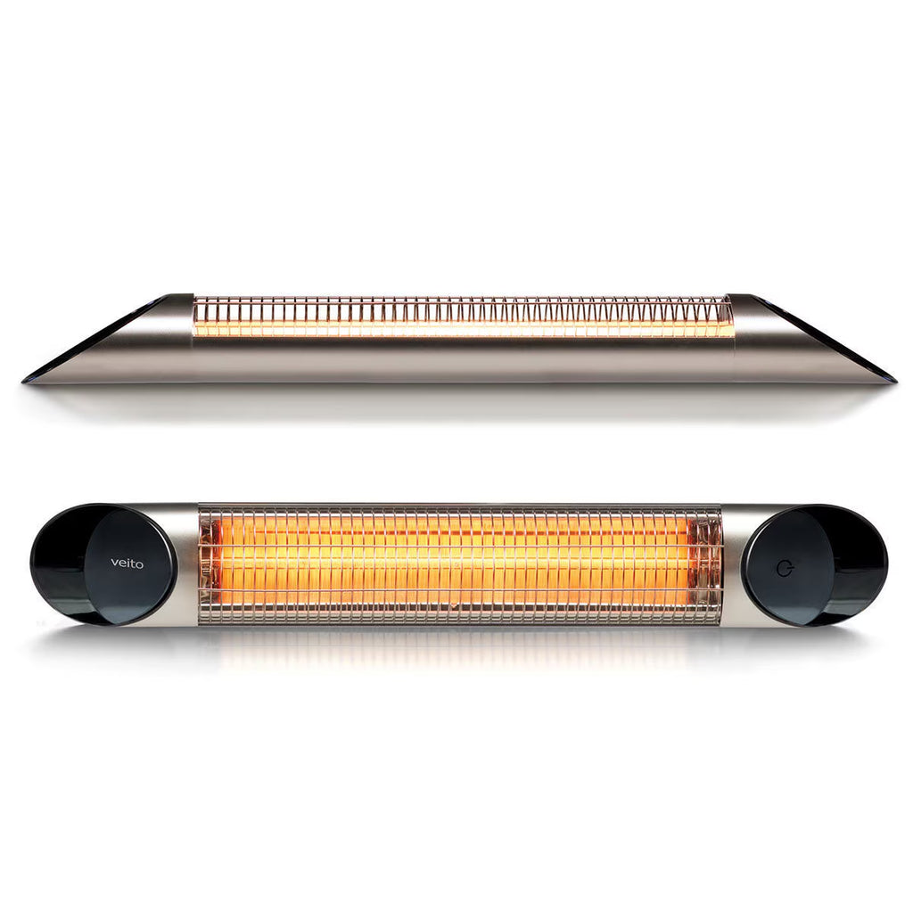 Veito Blade S2500 Indoor and Outdoor Carbon Infrared Heater - Silver