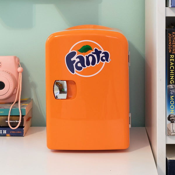 Coca Cola 4L Mini Fridge Fanta 6 Can Portable 12V Cooler / Warmer in Orange